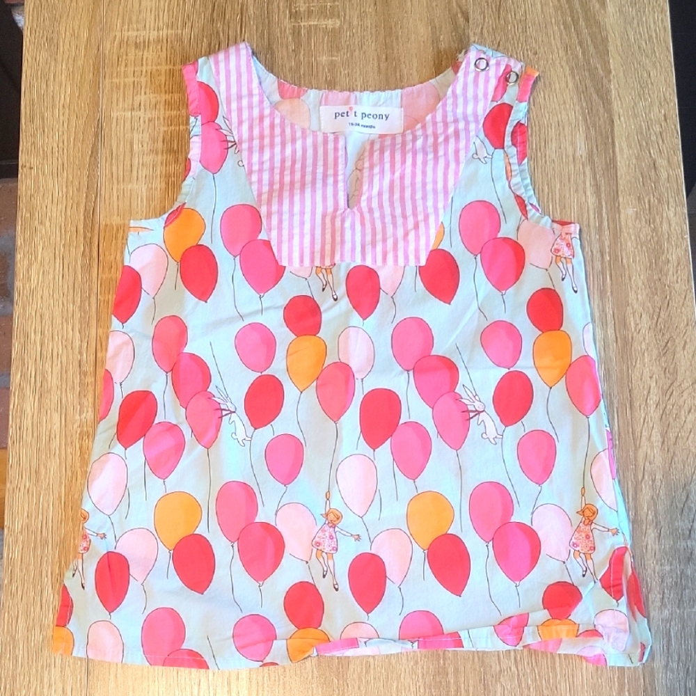 Petit Peony Balloon Print Tunic Dress